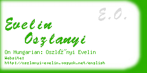 evelin oszlanyi business card